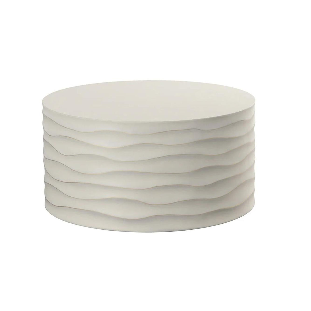 Corey Cream Concrete Round Coffee Table - Large | Bone & Brass