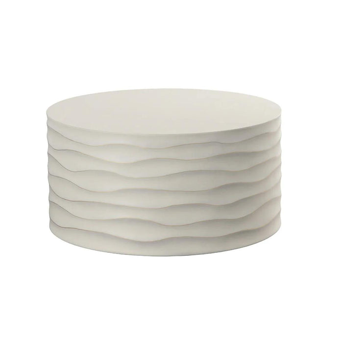 Corey Cream Concrete Round Coffee Table - Large