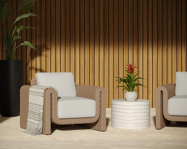 Corey Cream Concrete Round Coffee Table - Small