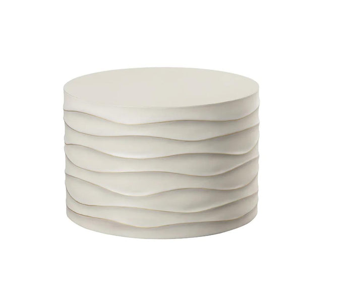 Corey Cream Concrete Round Coffee Table - Small