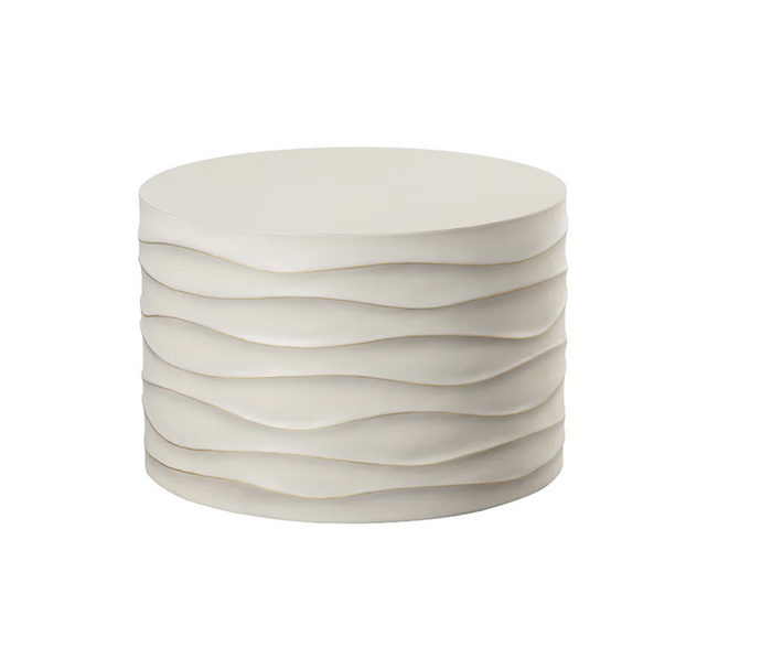 Corey Cream Concrete Round Coffee Table - Small
