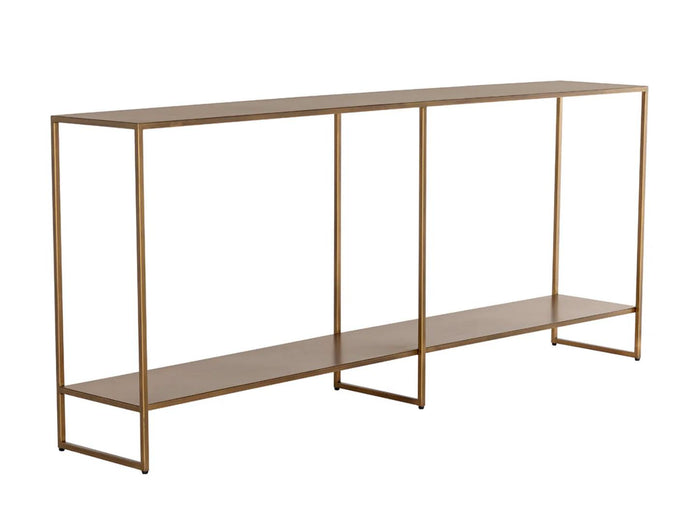 Eiffel Antique Brass Console Table