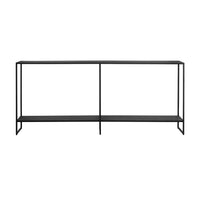 Eiffel Black Metal Console Table - Table Top View | Bone & Brass