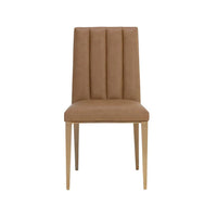 Wilbur Cognac Leather & Antique Brass Dining Chair - Chair Detail | Bone & Brass