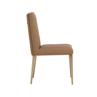 Wilbur Cognac Leather & Antique Brass Dining Chair - Chair Detail | Bone & Brass