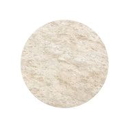 Cataldi Taupe Leather Base & Marble Tabletop Round Dining Table - Table Top View | Bone & Brass