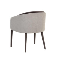 Sheva Grey & Dark Ash Fabric Dining Armchair - Chair Detail | Bone & Brass