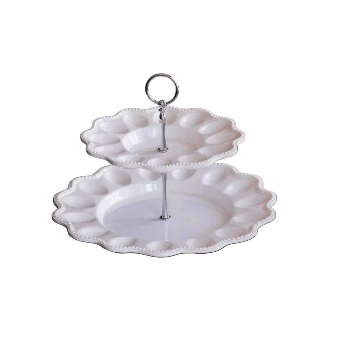 Vida Alegria Two Tiered Deviled Egg Server | Bone & Brass
