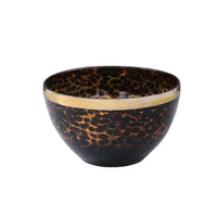 Tortoise and Gold Glass Dinner Bowl | Bone & Brass
