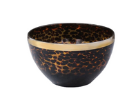 Tortoise and Gold Glass Dinner Bowl