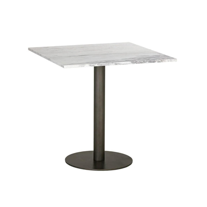 Claudia Marble & Pewter Square Bistro Table 30" | Bone & Brass
