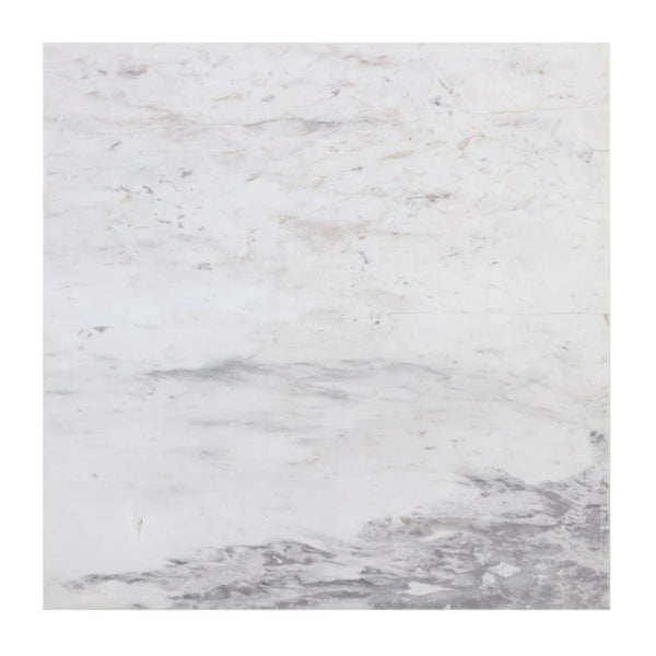 Claudia Marble & Pewter Square Bistro Table 30" - Table Side View | Bone & Brass