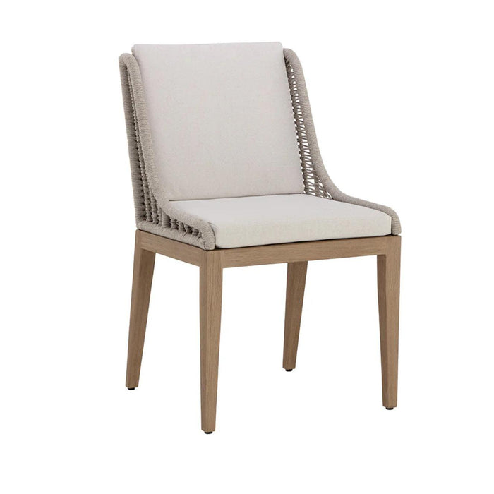 Sorrento Grey Woven Dining Chair | Bone & Brass