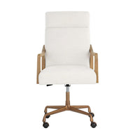 Collin Ivory Tweed Office Chair - Chair Detail | Bone & Brass