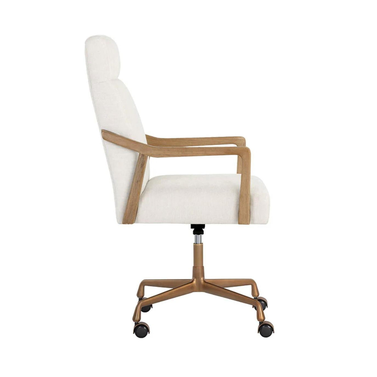 Collin Ivory Tweed Office Chair - Chair Upholstery Detail | Bone & Brass