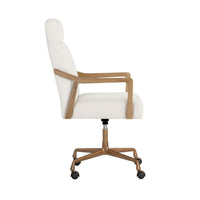 Collin Ivory Tweed Office Chair - Chair Upholstery Detail | Bone & Brass