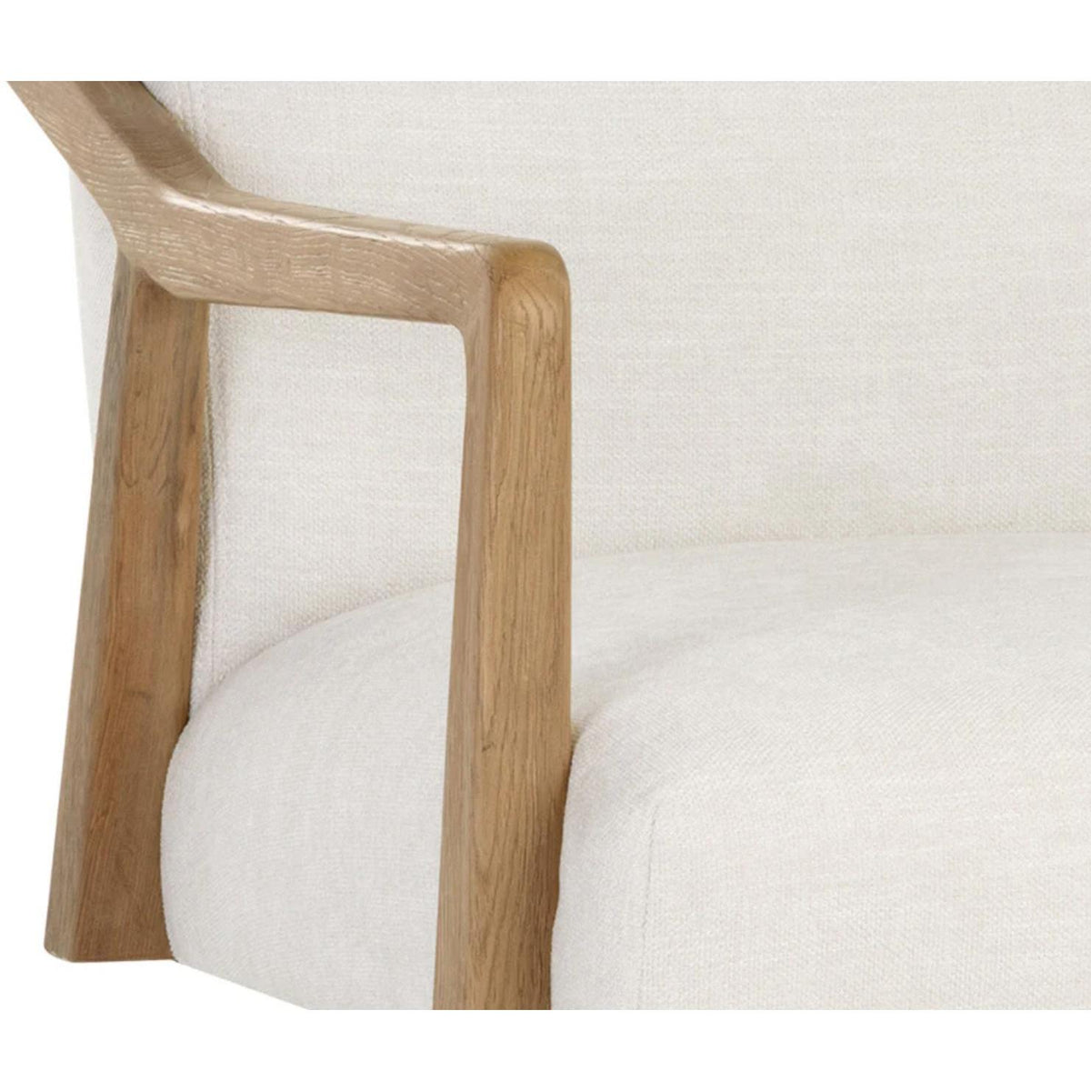 Collin Ivory Tweed Office Chair - Chair View | Bone & Brass