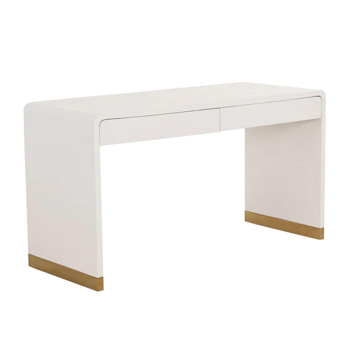 Ilona Oyster Shagreen & Brass Desk | Bone & Brass