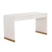 Ilona Oyster Shagreen & Brass Desk | Bone & Brass