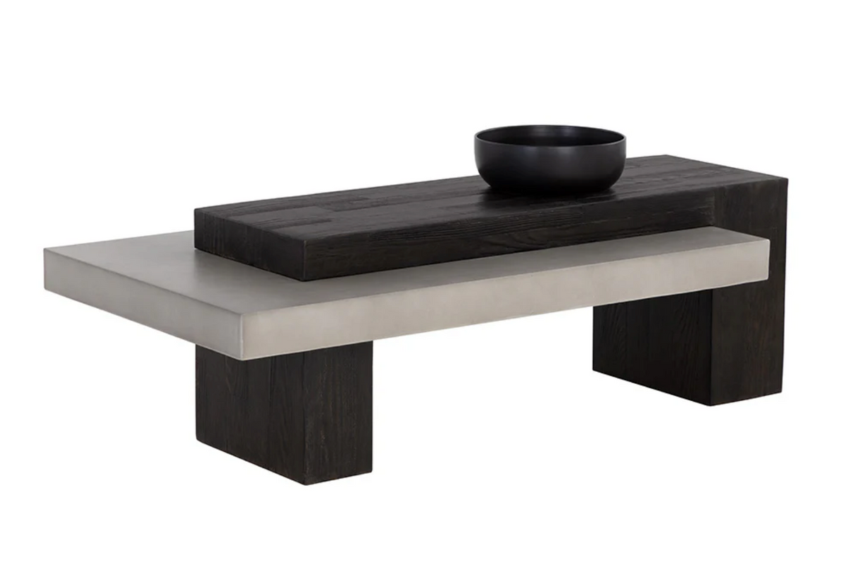 Herriot Dark Brown & Grey Concrete Coffee Table
