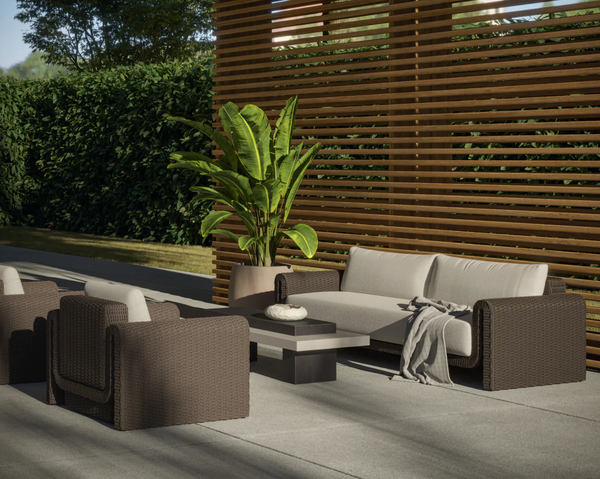 Herriot Dark Brown & Grey Concrete Coffee Table