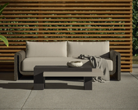 Herriot Dark Brown & Grey Concrete Coffee Table