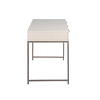 Rebel Cream & Champagne Gold Desk - Desk View | Bone & Brass