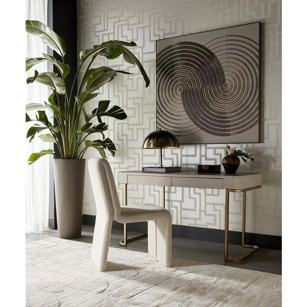 Jamille Cream & Warm Brass Desk