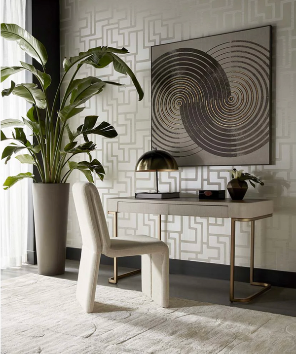 Jamille Cream & Warm Brass Desk