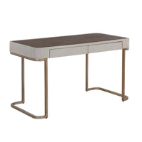 Jamille Cream & Warm Brass Desk | Bone & Brass