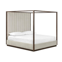 Casette Piccolo Prosecco Upholstered King Canopy Bed | Bone & Brass
