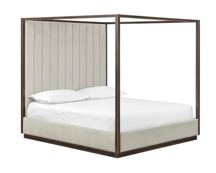 Casette Piccolo Prosecco Upholstered King Canopy Bed