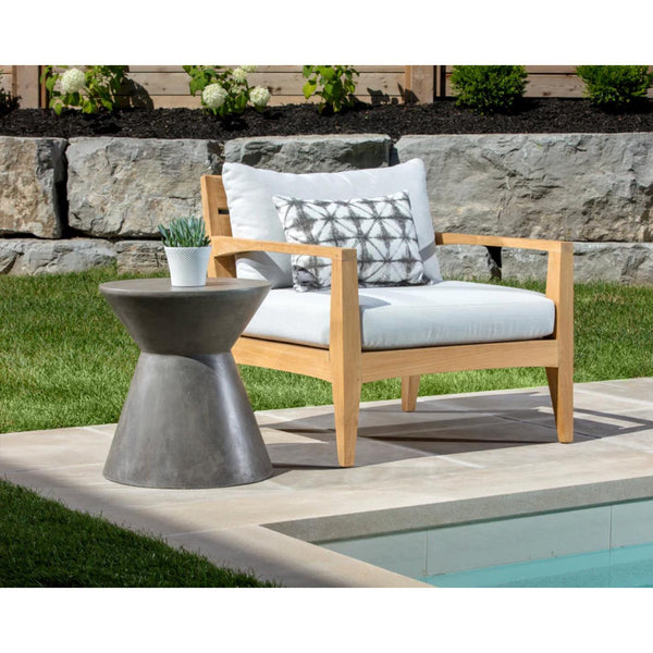 Astley Grey Concrete Hourglass Side Table
