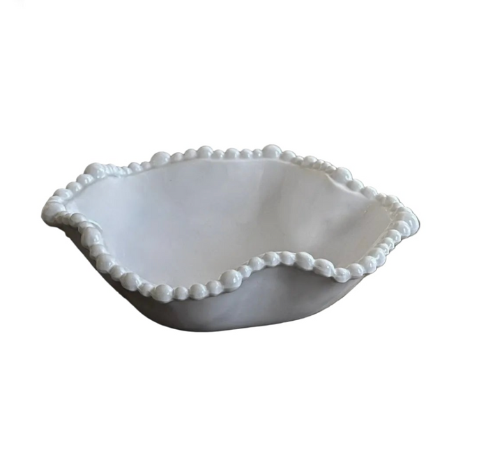 Alegria White Mini Wavy Serving Bowl