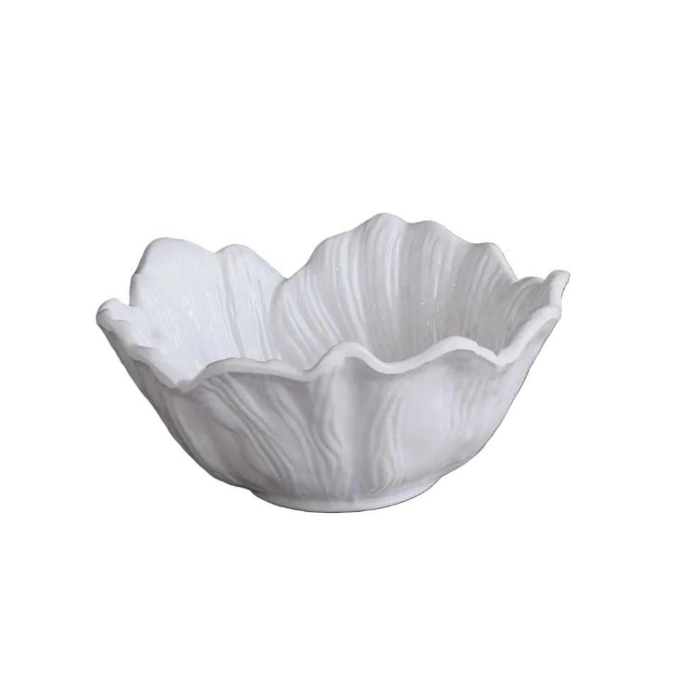 White Lettuce Cereal Bowl Set of 4 | Bone & Brass