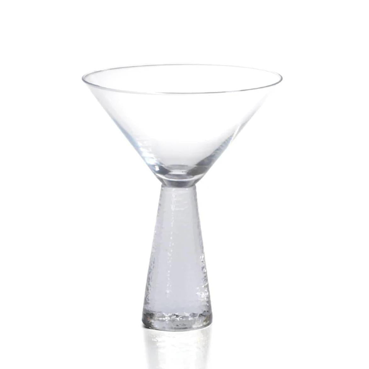 Livine Hammered Stem Martini Glasses, Set of 4 | Bone & Brass