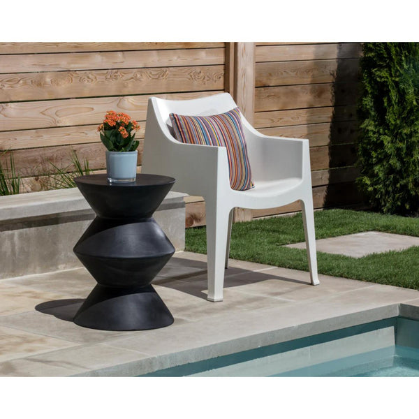 Union Black Concrete Side Table