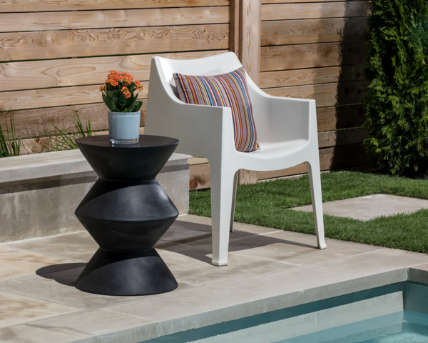 Union Black Concrete Side Table