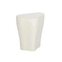 Dali Small White Concrete Side Table | Bone & Brass