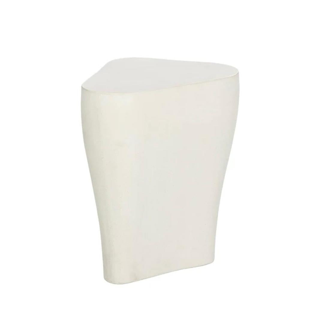 Dali Small White Concrete Side Table - Table View | Bone & Brass