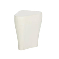 Dali Small White Concrete Side Table - Table View | Bone & Brass