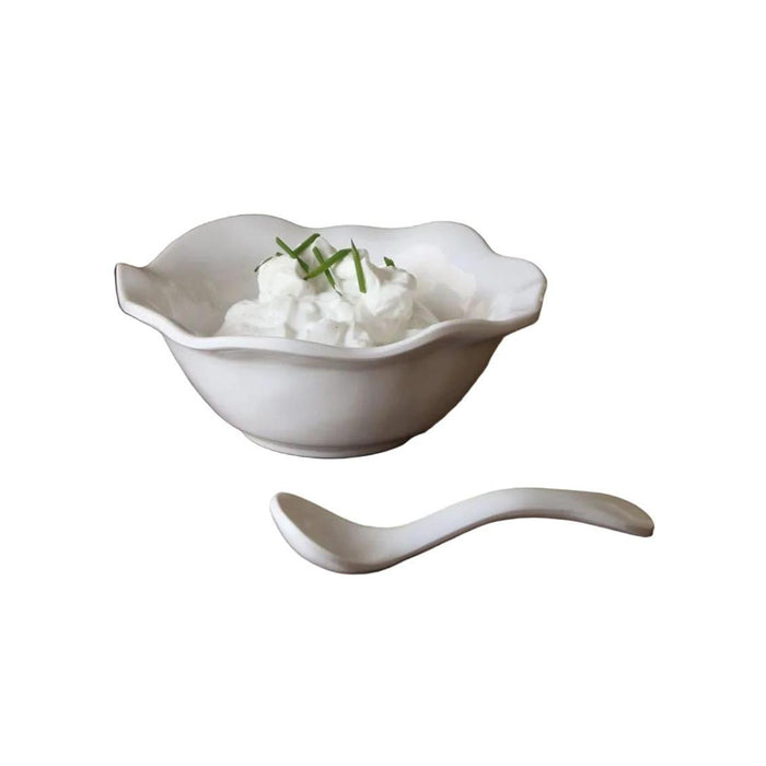 White Havana Mini Bowl with Serving Spoon | Bone & Brass