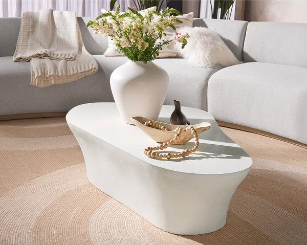 Dali White Concrete Coffee Table