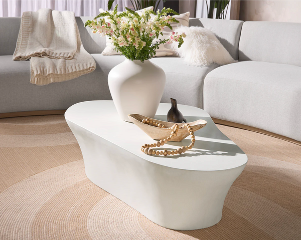 Dali White Concrete Coffee Table