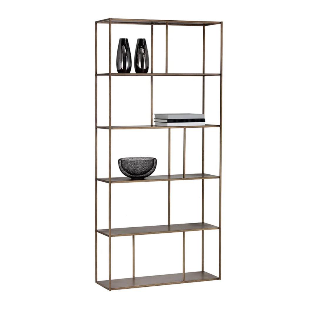 Eiffel Bookcase - Large - Antique Brass | Bone & Brass