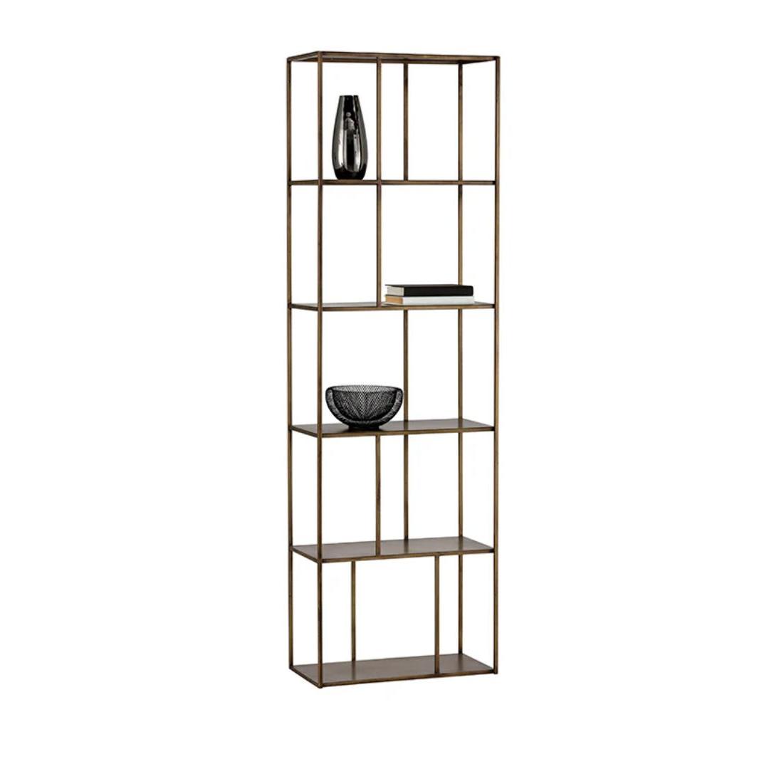 Eiffel Bookcase - Small - Antique Brass | Bone & Brass