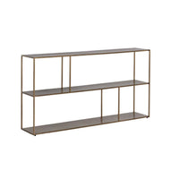 Eiffel Low Bookcase - Large - Antique Brass | Bone & Brass