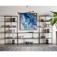 Eiffel Low Bookcase - Large - Black - Bookcase Side View | Bone & Brass