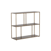 Eiffel Low Bookcase - Medium - Antique Brass | Bone & Brass