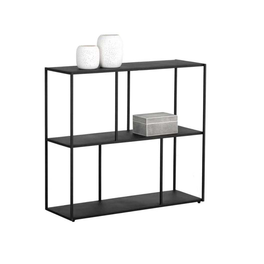 Eiffel Low Bookcase - Medium - Black | Bone & Brass
